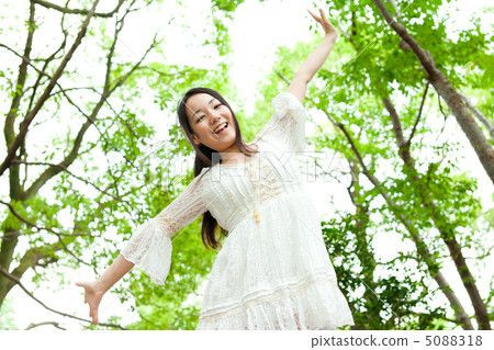 A woman in the forest A woman in the forest 5088318