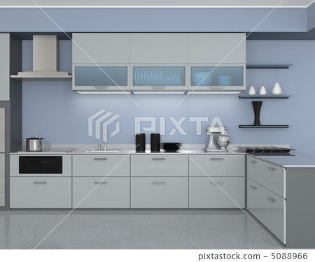 Modern kitchen interior (front view) 5088966