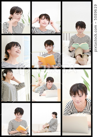 女性的面部表情 5089619