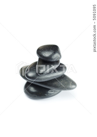 big black spa stones isolated on white big black spa stones isolated on white 5091095