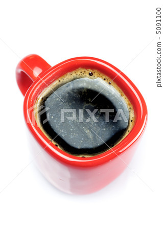 red cup of coffee isolated on white red cup of coffee isolated on white 5091100