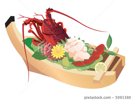 The boat of Ise shrimp 5091380