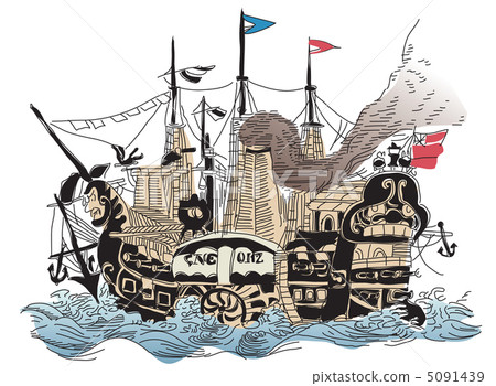 線描黑船 線描黑船 5091439