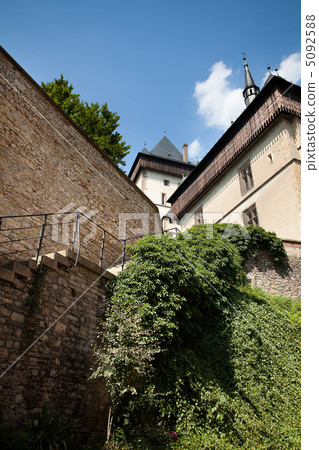 castle tower against the blue sky 5092588