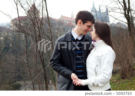 beautiful young love couple in city Prague beautiful young love couple in city Prague 5093783