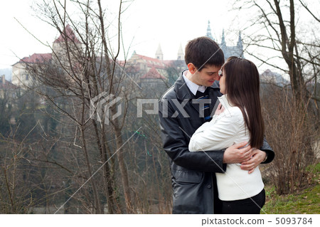 beautiful young love couple in city Prague beautiful young love couple in city Prague 5093784