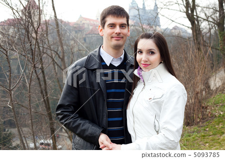 beautiful young love couple in city Prague beautiful young love couple in city Prague 5093785