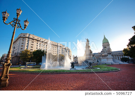 Building of Congress and the fountain in Buenos Aires, Argentina Building of Congress and the fountain in Buenos Aires, Argentina 5096727