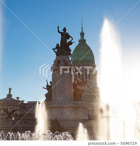 Building of Congress and the fountain in Buenos Aires, Argentina Building of Congress and the fountain in Buenos Aires, Argentina 5096729