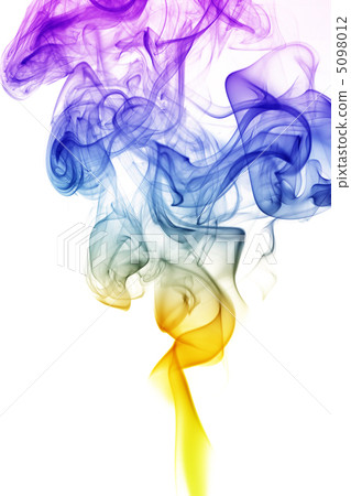 wave and smoke of different colors isolated on white wave and smoke of different colors isolated on white 5098012