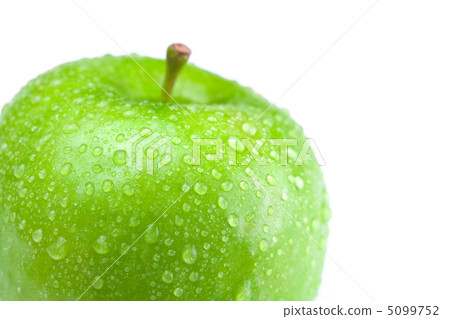 apple with water drops isolated on white apple with water drops isolated on white 5099752