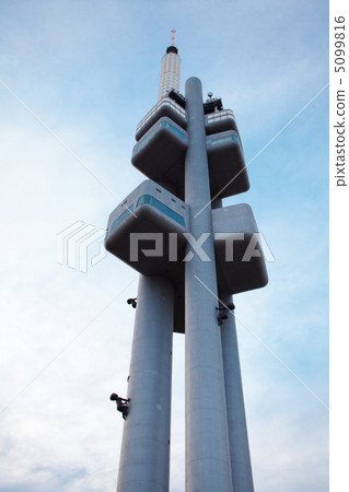 Prague TV tower against the blue sky Prague TV tower against the blue sky 5099816