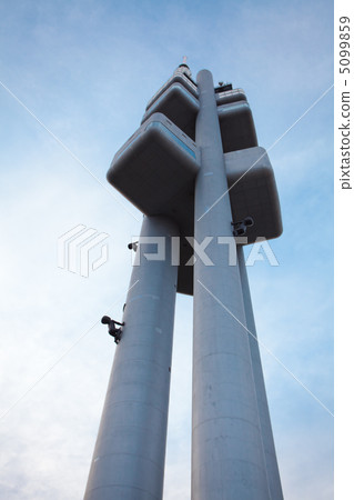 Prague TV tower against the blue sky Prague TV tower against the blue sky 5099859