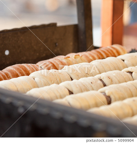 biscuits in sugar roasting on a spit 5099904
