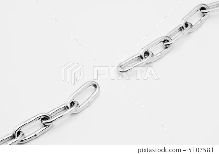 Metal chain on white background 5107581