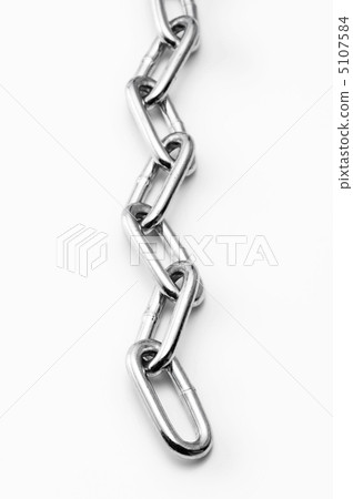Iron chains on white background 5107584
