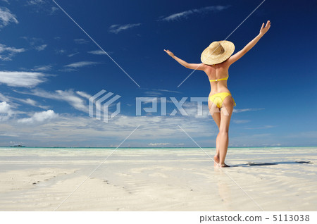 Girl on a beach Girl on a beach 5113038