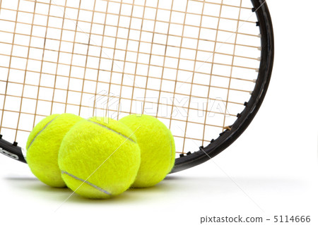 Tennis racket and ball isolated on white background 5114666