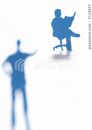 Craft of a businessman reading a newspaper 5118847