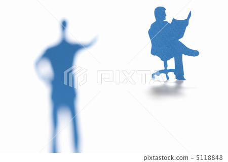 Craft of a businessman reading a newspaper 5118848