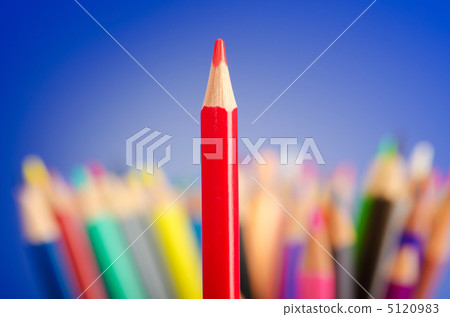 Colour pencils in creativity concept 5120983