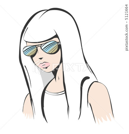 Vector beautiful girl portrait 5121664