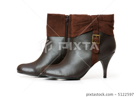 Brown boots isolated on the white background 5122597
