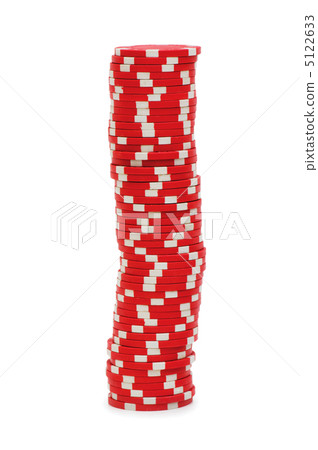 Stack of chips isolated on the white background Stack of chips isolated on the white background 5122633