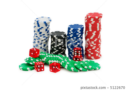 Casino chips isolated on the white background 5122670