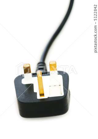 Electric plug isolated on the white background Electric plug isolated on the white background 5122842