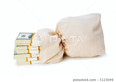 Sacks of money isolated on the white Sacks of money isolated on the white 5123049