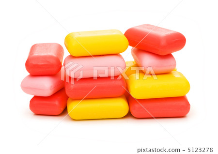 Stack of soap isolated on the white Stack of soap isolated on the white 5123278