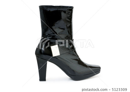 Black boots isolated on the white background 5123309