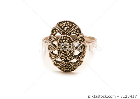 Silver ring isolated on the white background Silver ring isolated on the white background 5123437