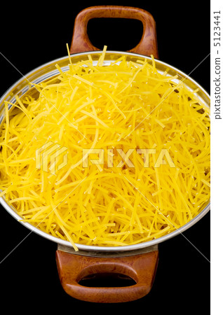 Spaghetti pot isolated on the black background Spaghetti pot isolated on the black background 5123441