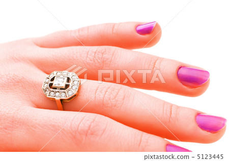 Hand with golden ring isolated on the white Hand with golden ring isolated on the white 5123445