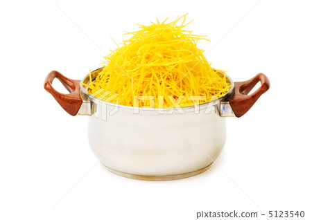 Spaghetti pot isolated on the white background Spaghetti pot isolated on the white background 5123540