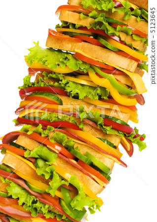 Giant sandwich isolated on the white background 5123645