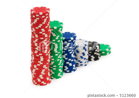 Casino chips isolated on the white Casino chips isolated on the white 5123660