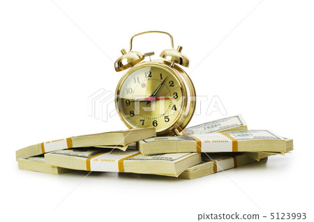 Time is money concept with dollars and clock Time is money concept with dollars and clock 5123993