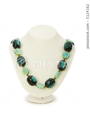 Woman necklace isolated on the white background Woman necklace isolated on the white background 5124162