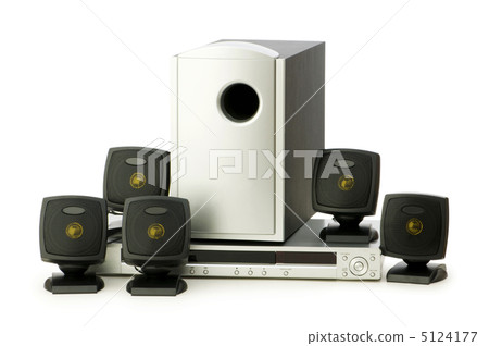 DVD player and speakers isolated on white DVD player and speakers isolated on white 5124177