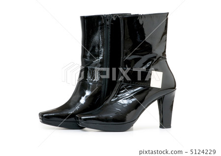 Black boots isolated on the white background 5124229