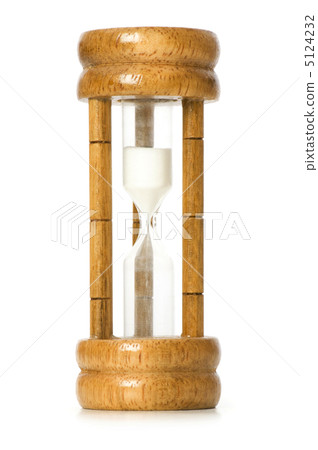 Wooden hourglass isolated on the white background Wooden hourglass isolated on the white background 5124232