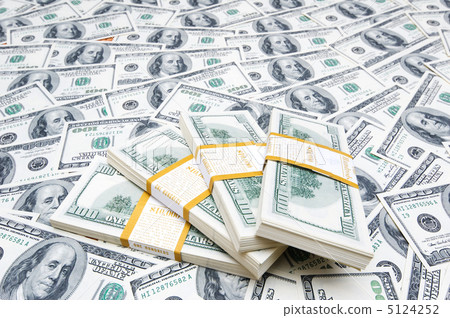 Stack of dollars on money background Stack of dollars on money background 5124252