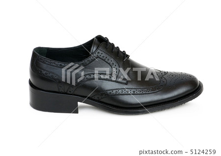 Black shoes isolated on the white background Black shoes isolated on the white background 5124259
