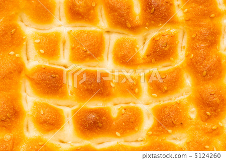 Close up of bread crust with sesame seeds Close up of bread crust with sesame seeds 5124260