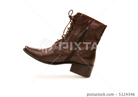 Brown boots isolated on the white background 5124346