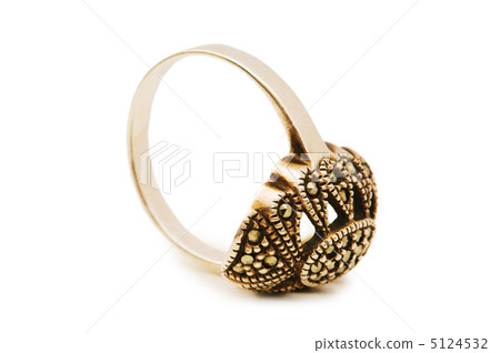 Silver ring isolated on the white background Silver ring isolated on the white background 5124532
