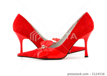 Woman shoes isolated on the white background Woman shoes isolated on the white background 5124538